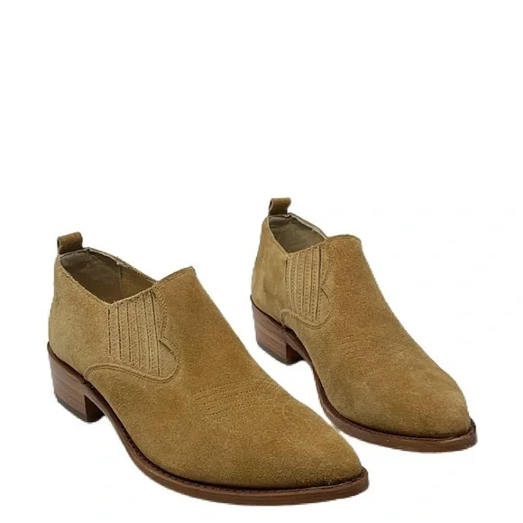 NWOT Frye Suede Leather Western Slip-On Ankle Boot - Picture 2 of 8